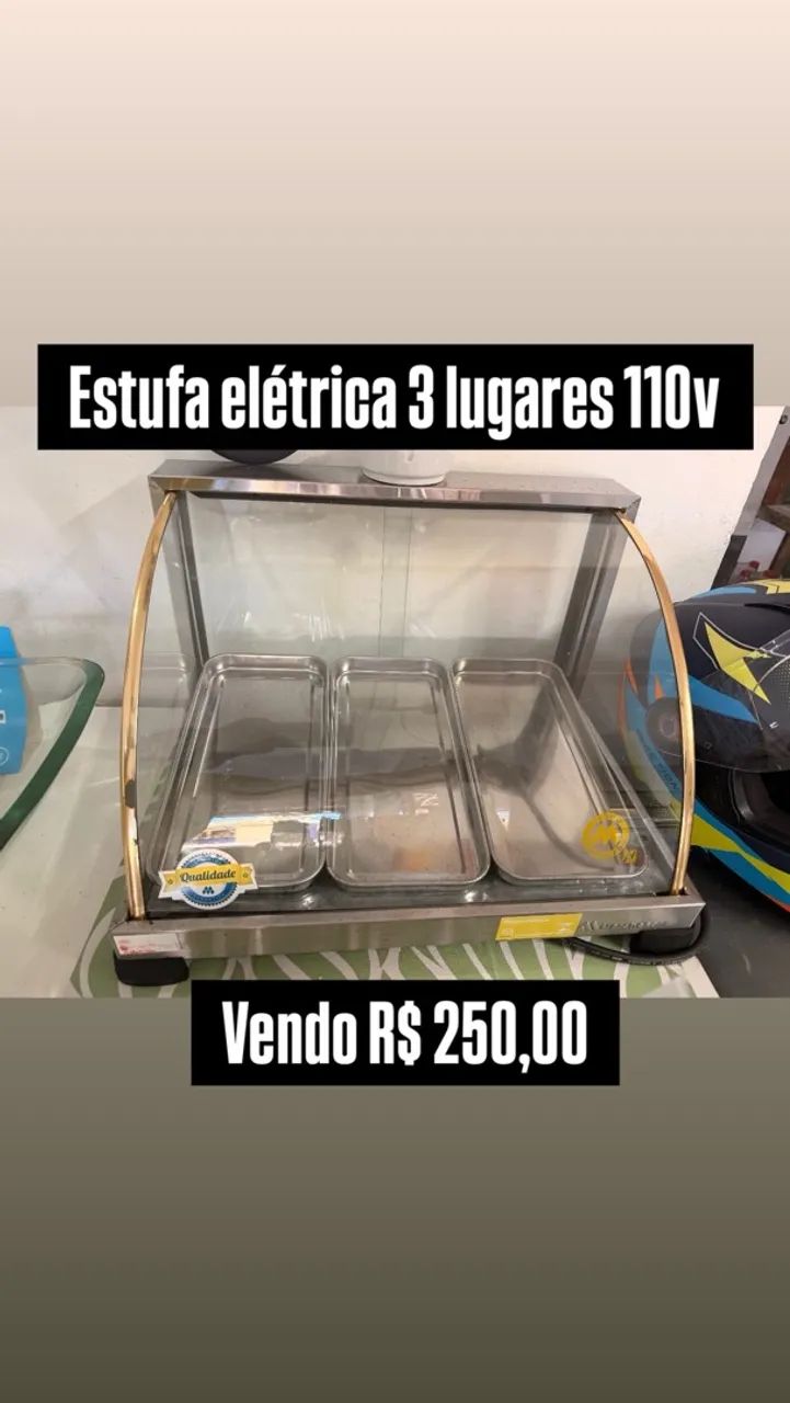 Vendo estufa elétrica 3 lugares 110v - Foto 2