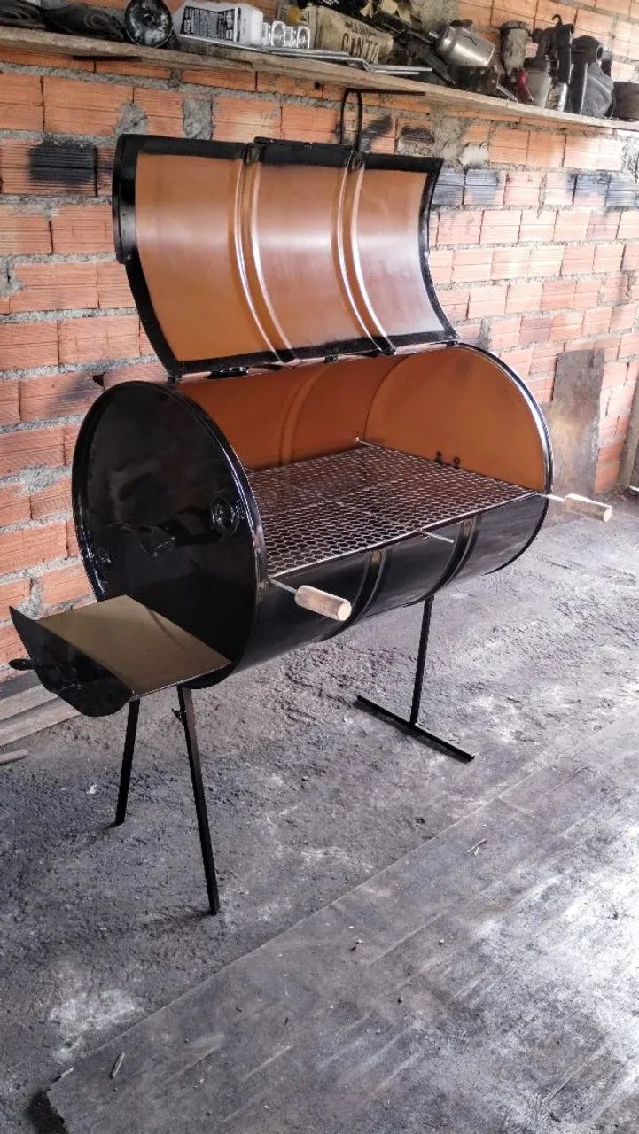 Churrasqueira a bafo - tambor 200L. - Foto 4