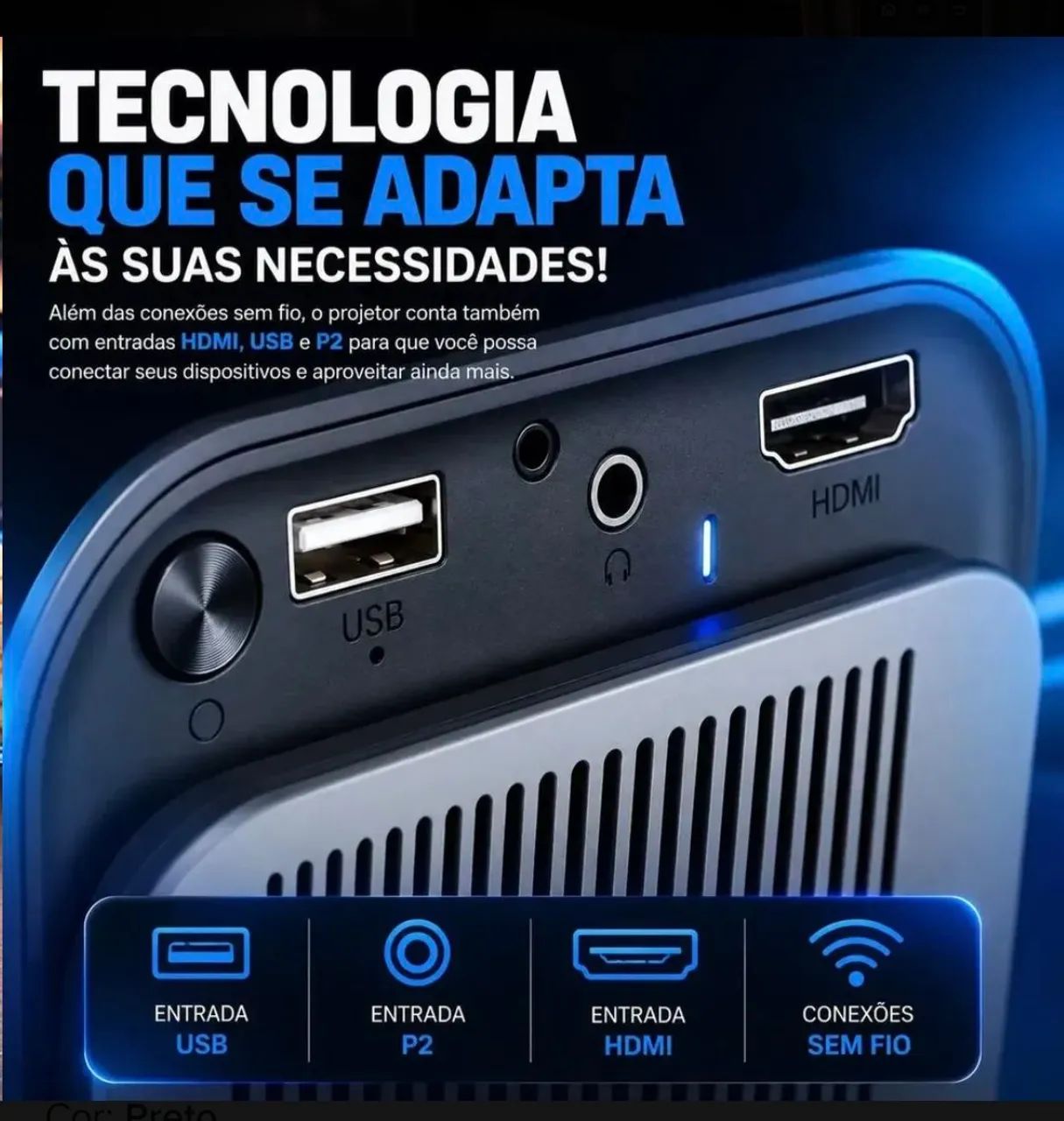 Projetor hy320 smart tv Android 11 - Foto 3