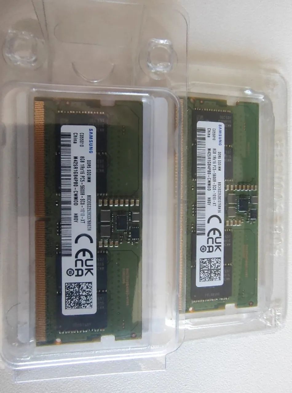 Par Memória Samsung 8GB DDR5 PC5-5600 SODIMM ? Notebook - Memória