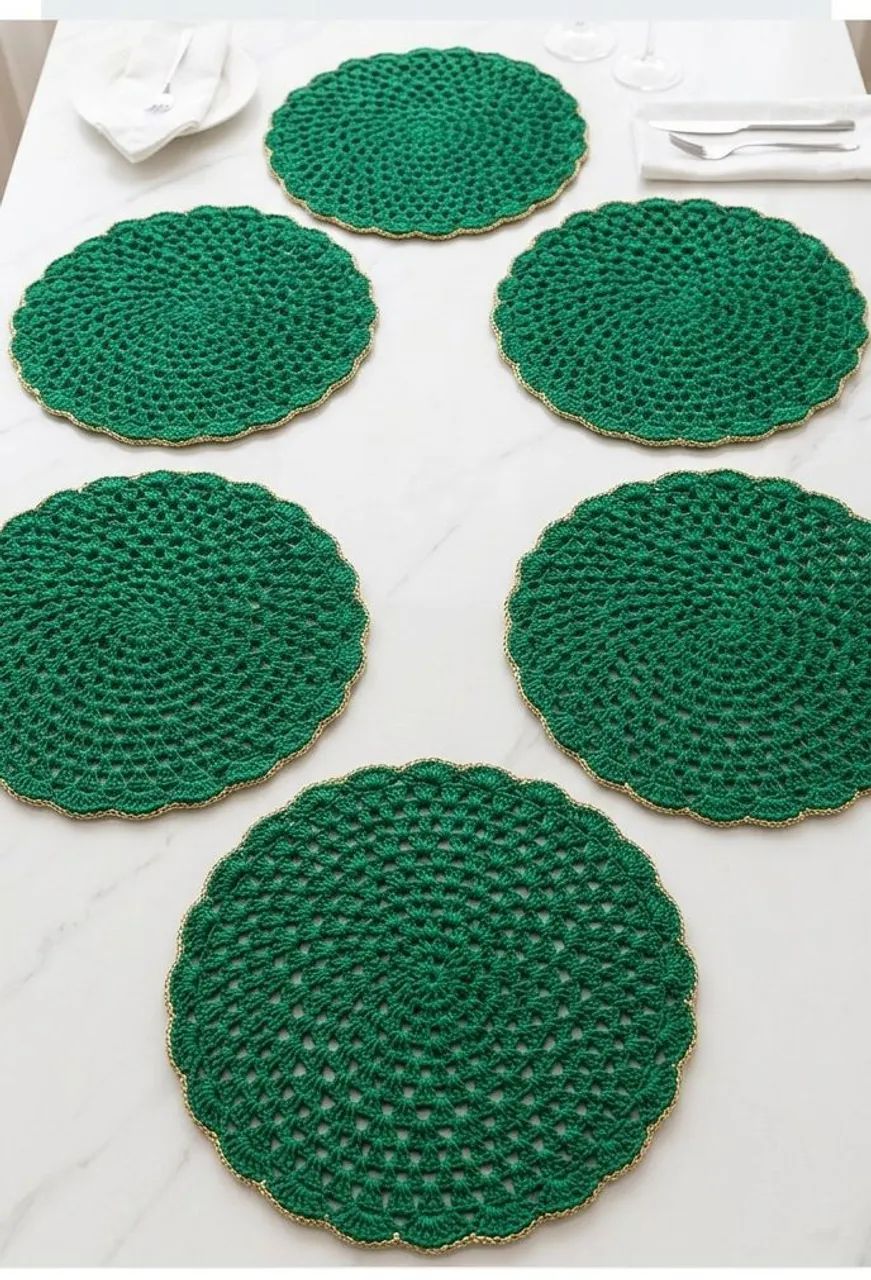 Kit de sousplat verde bandeira 