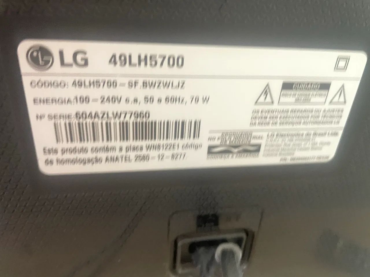 Smart TV LG de 49 polegadas (modelo 49LH5700) - Foto 5