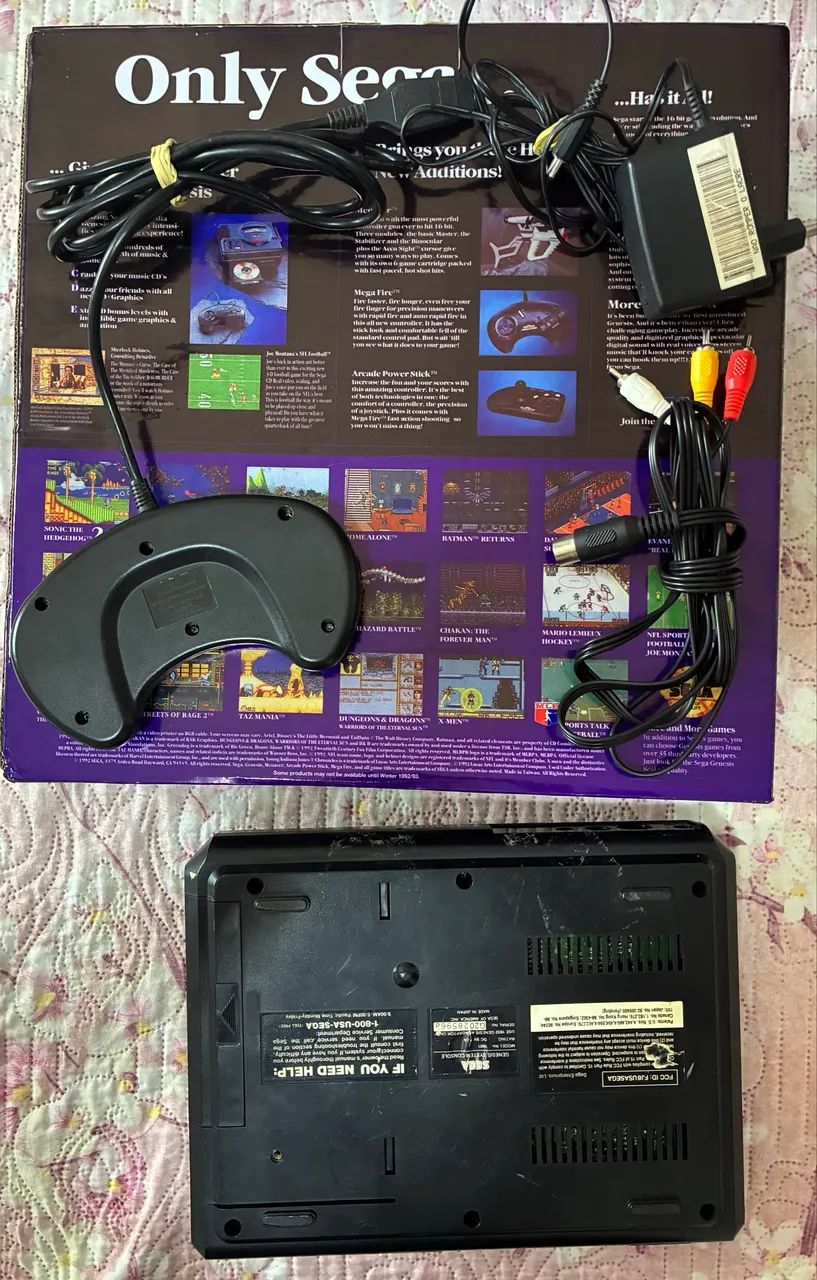 Sega Genesis 16-BIT, caixa, controle original, cabos  - Foto 3