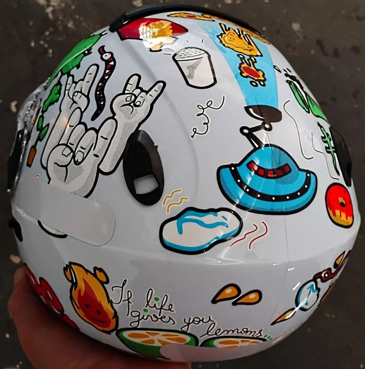 CAPACETE NEW ATOMIC TAM60 NOVO - Foto 3