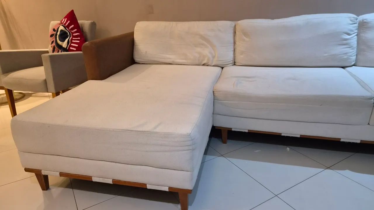 Sofá com Chaise - BAIXOU!!!  - Foto 3