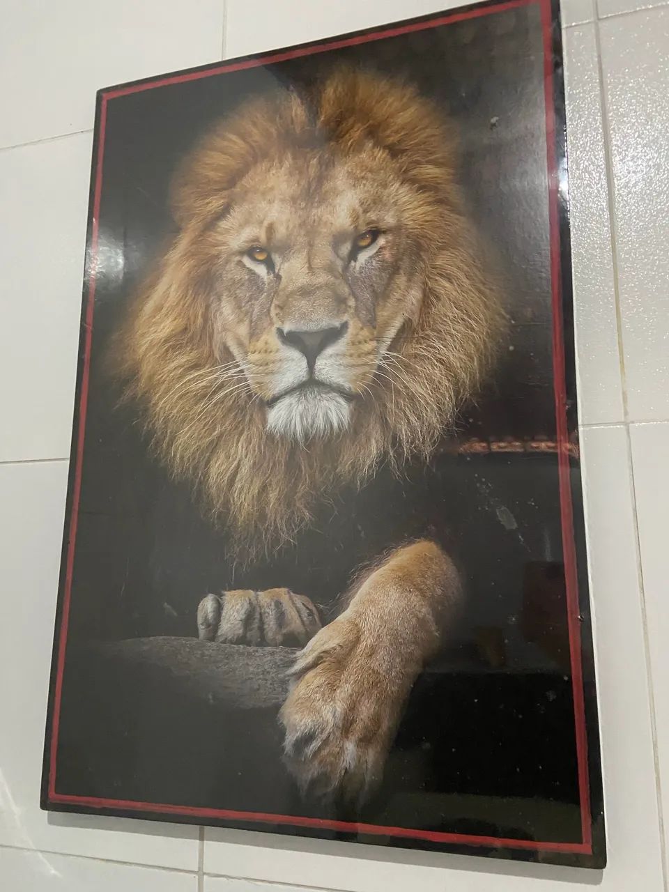 Quadro leão decoração casa parede