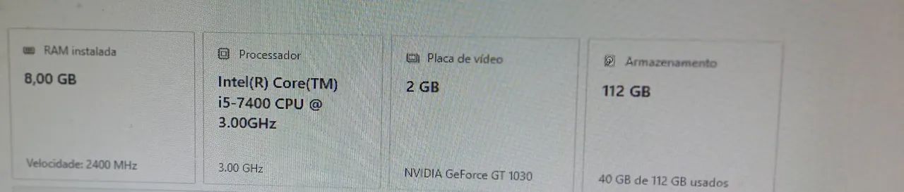 Pc gamer i5 7400 + gt 1030 2gb - Foto 3