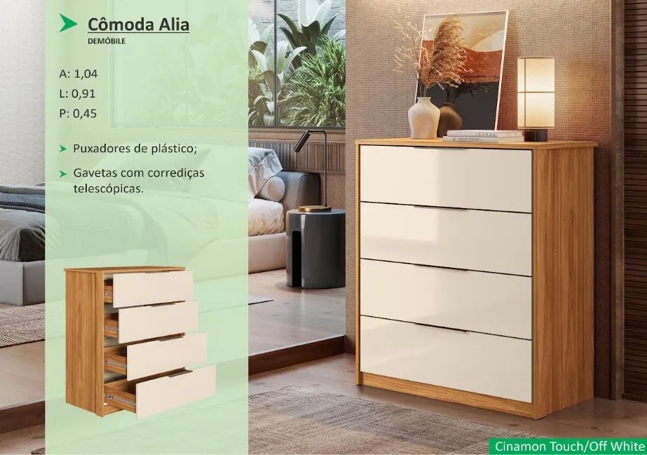 Cômoda Alia 4 gavetas