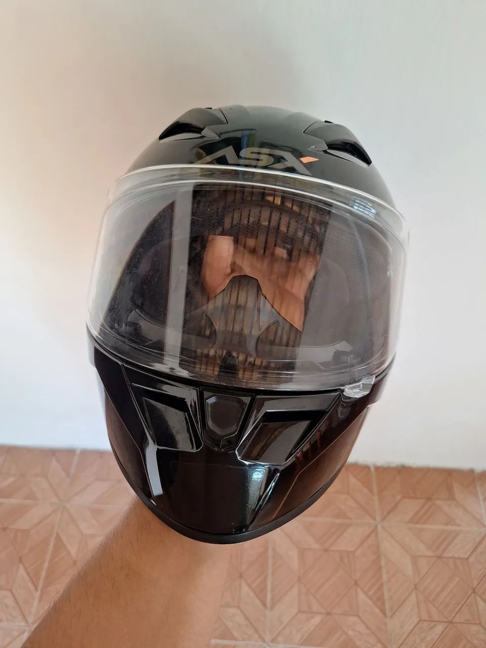 Capacete Asx DETALHE VISEIRA CAINDO  - Foto 3