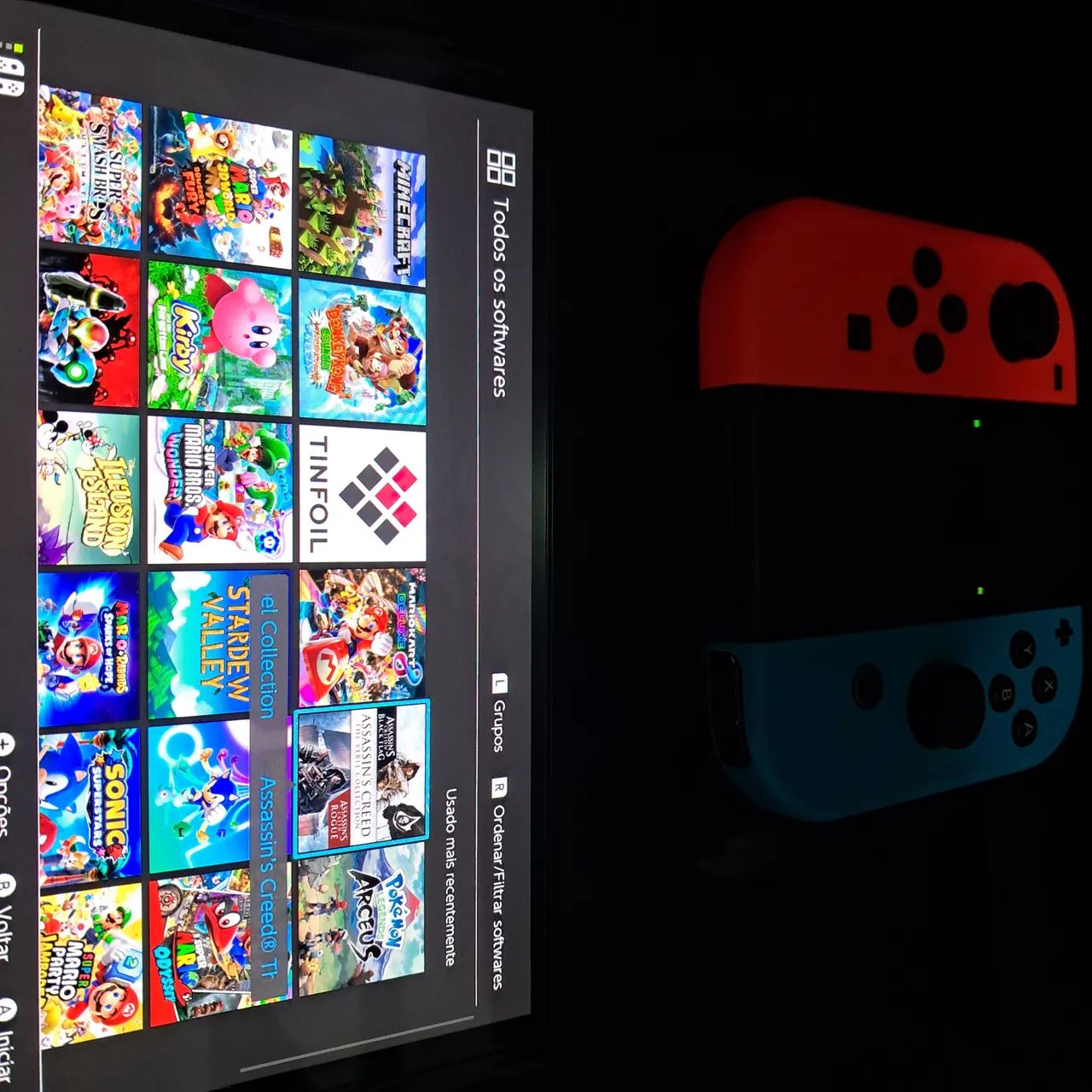 Nintendo Switch OLED desbloqueado + 20 jogos  - Foto 4