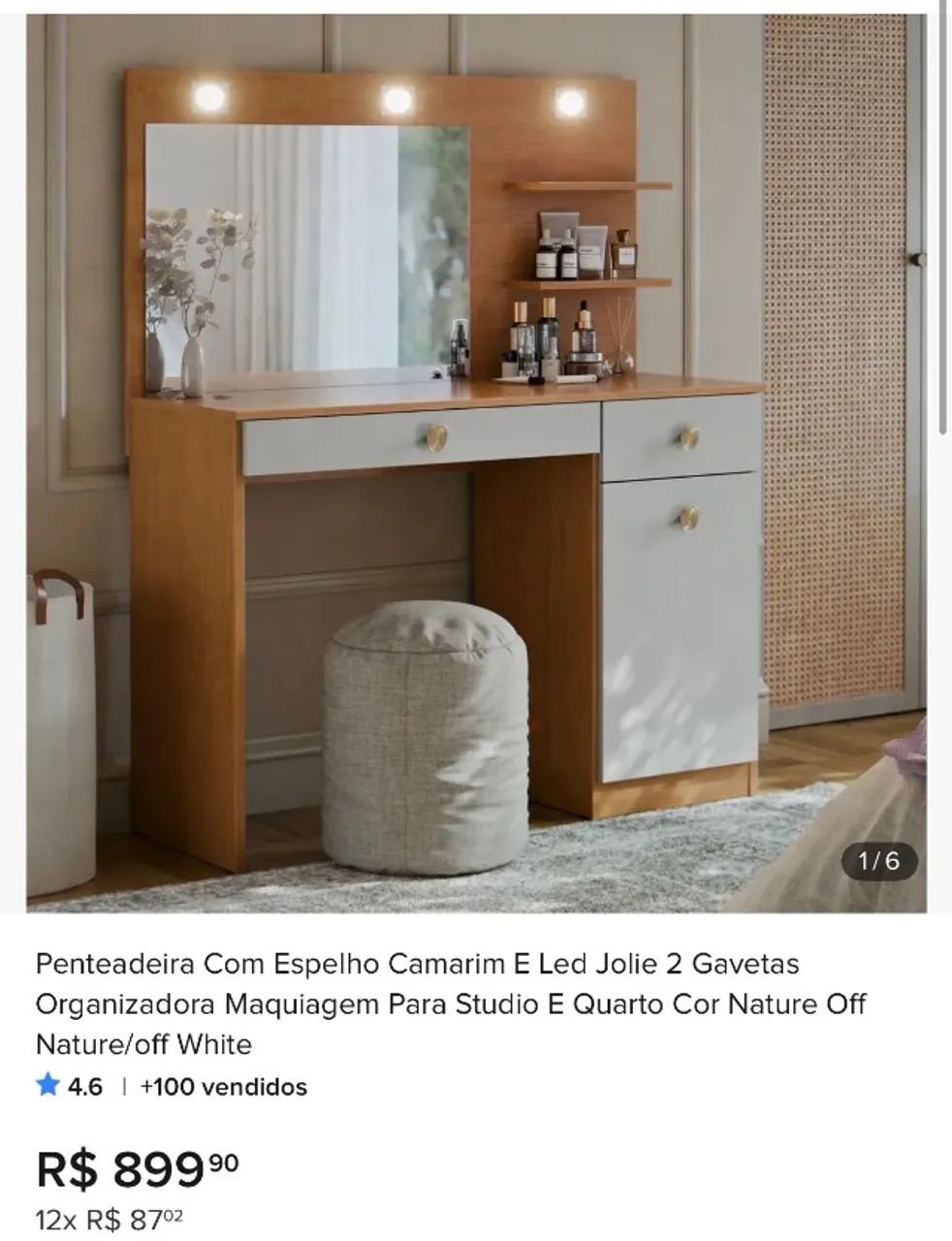 penteadeira camarim +banqueta - Foto 2