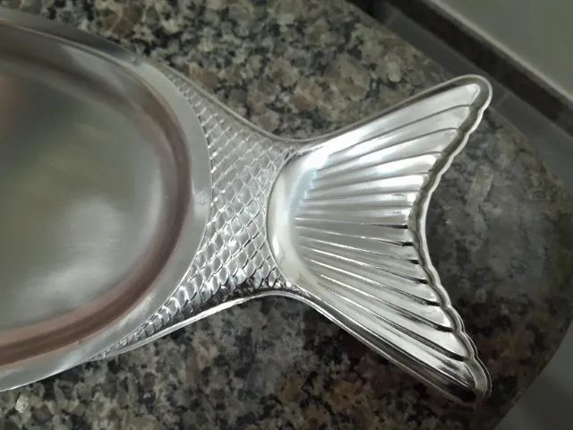 Travessa Peixe em Aço Inox Wolff - Original e Conservada - Foto 4