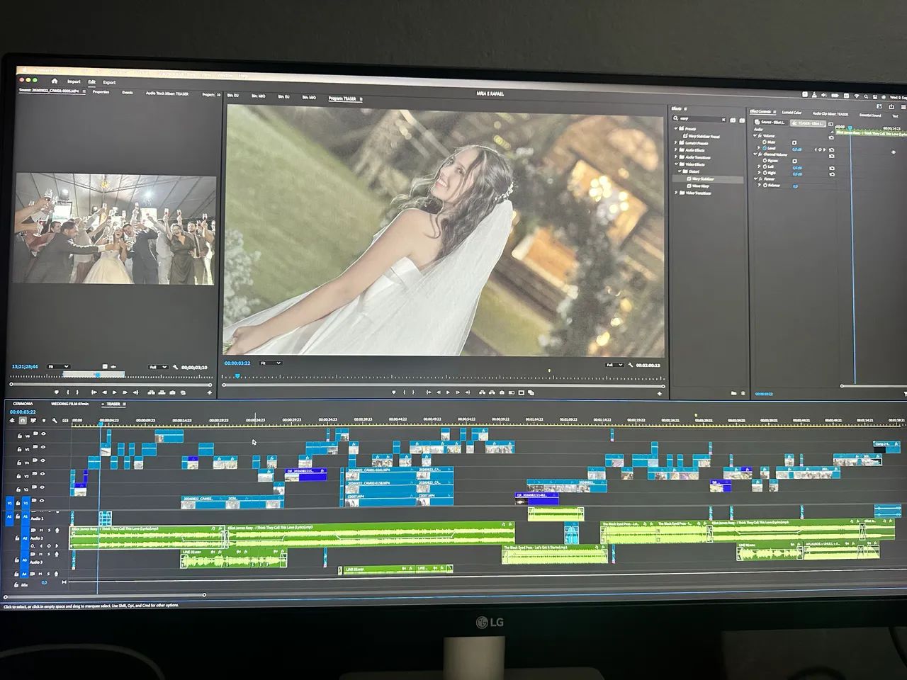 Edição de vídeo para casamentos cinematográficos 