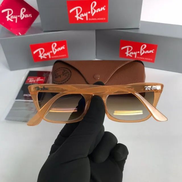 óculos de sol ray ban lady caramelo - Foto 5