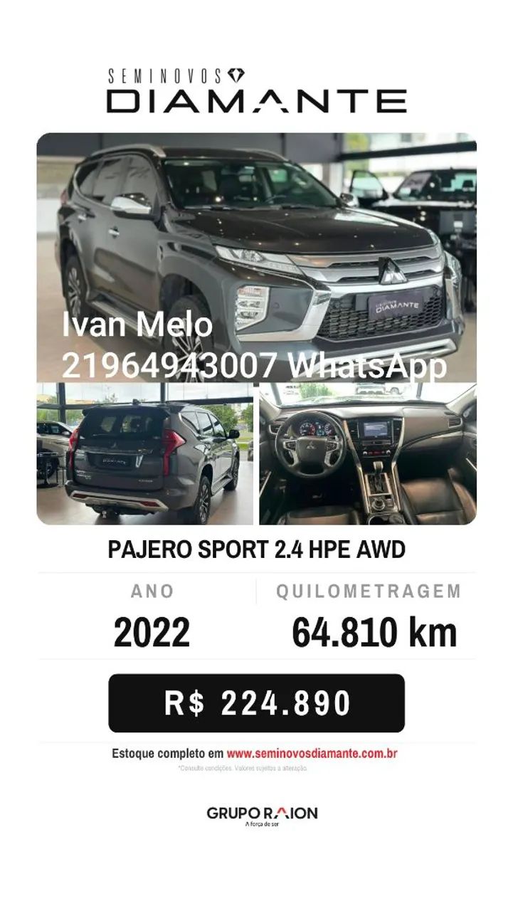 Mitsubishi Pajero Pajero Sport HPE 2.4 4x4 Diesel Aut. 2022