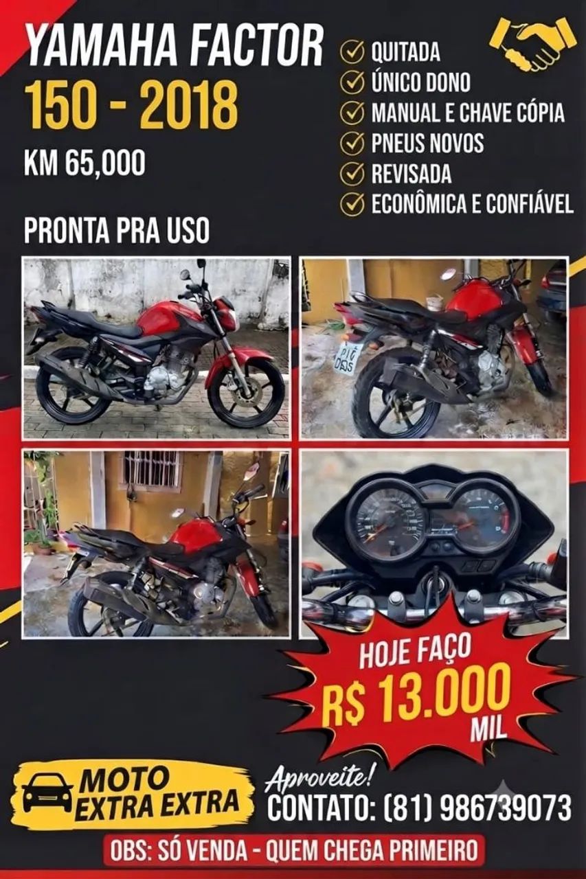 Yamaha Factor 150, ano 2018 - Foto 4