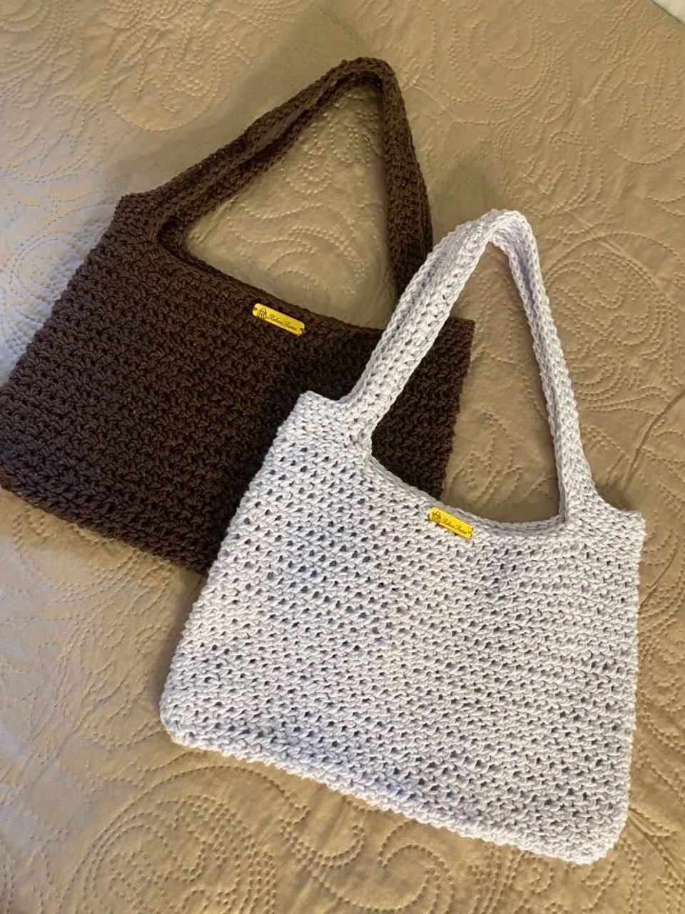 Bolsas de crochê barbante uma unidade de cada cor  - Foto 3