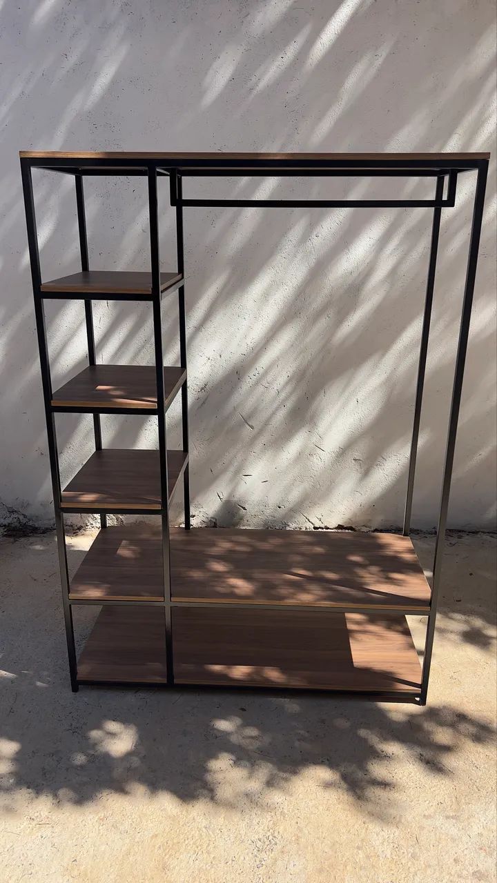 Arara cabideiro estilo industrial 120cm - Foto 3