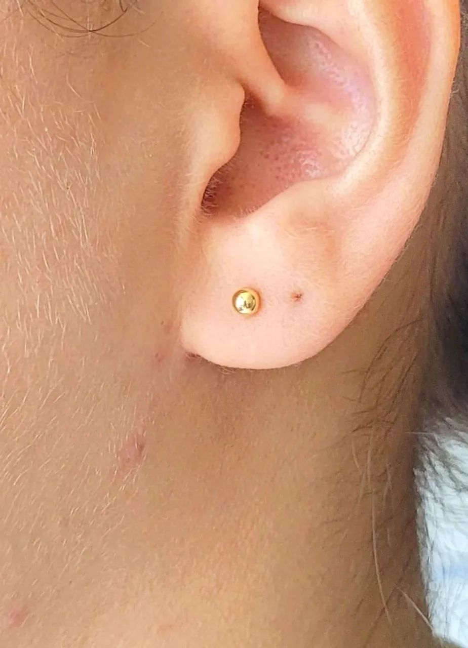Brinco Bolinha 2,5mm Ouro 18k