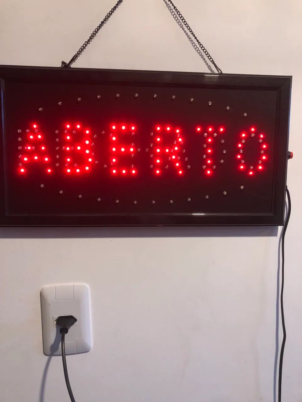 Placa fechado e aberto luminosa led - Foto 5