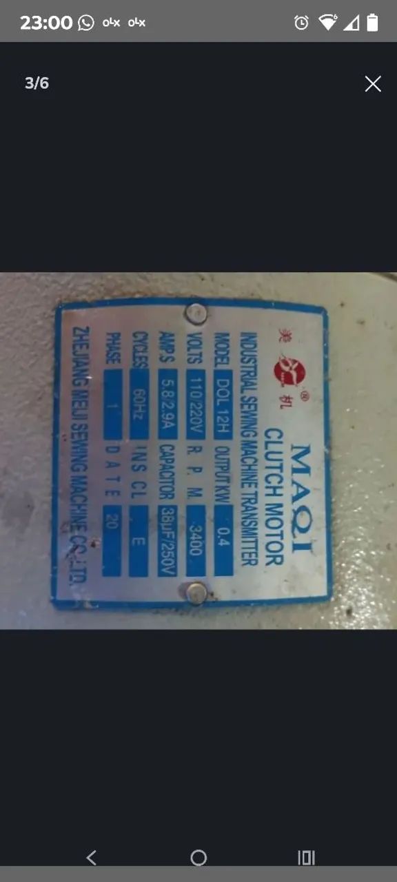 MOTOR PARA MÁQUINA DE COSTURA INDUSTRIAL  - Foto 5