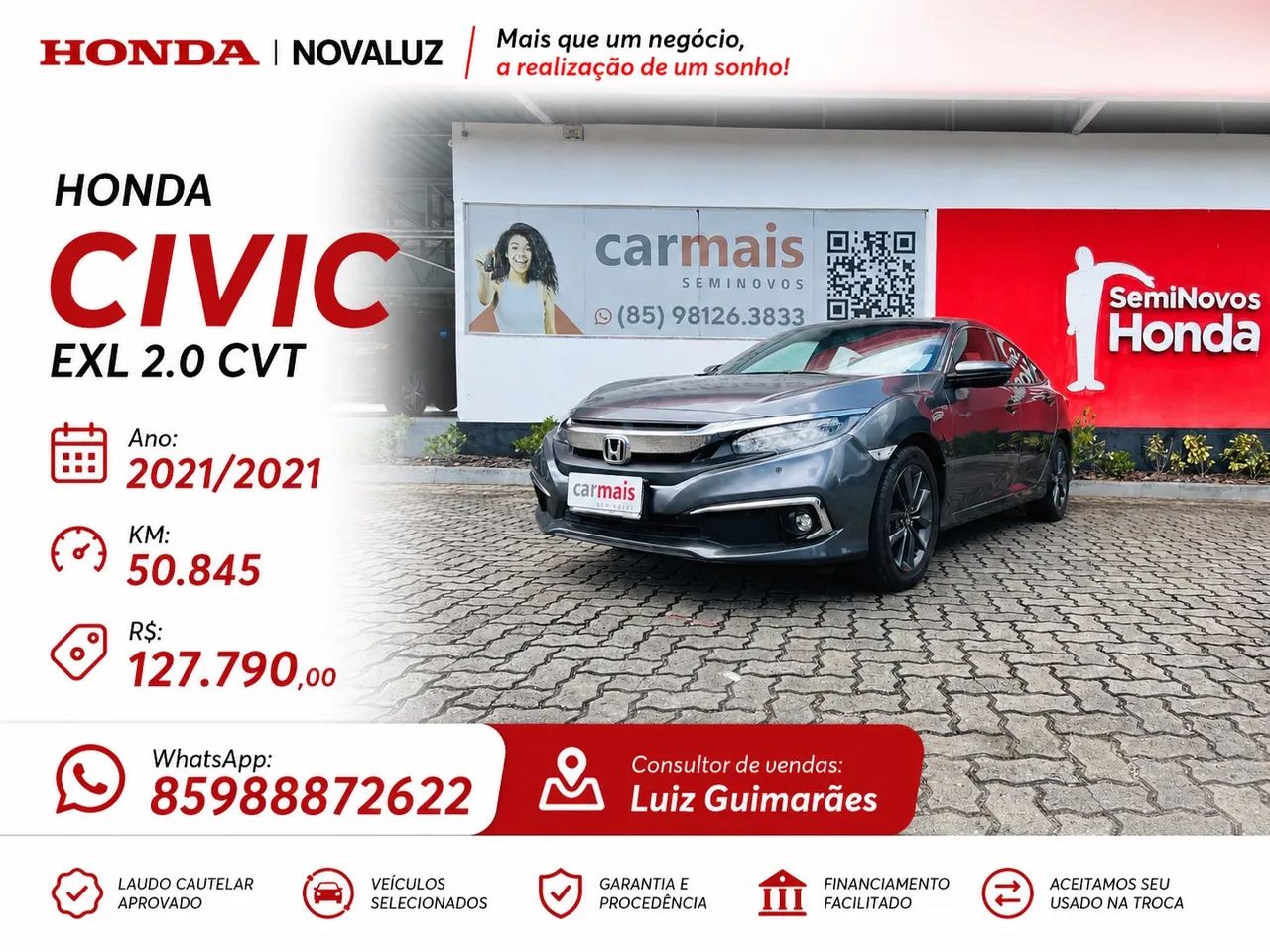 Honda Civic Civic Sedan EXL 2.0 Flex 16V Aut.4p 2021