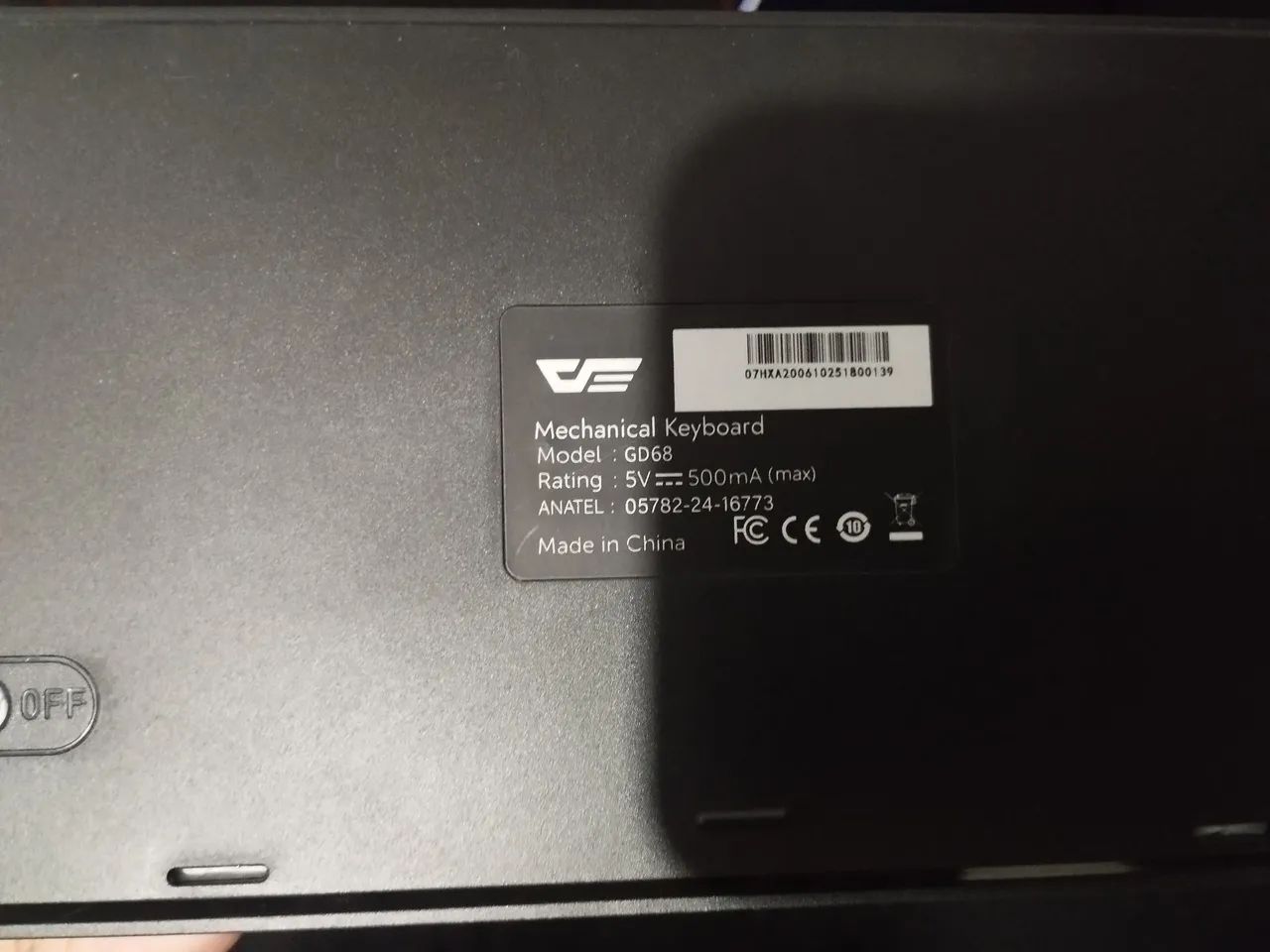 Teclado mecânico Aigo gd68 Wireless