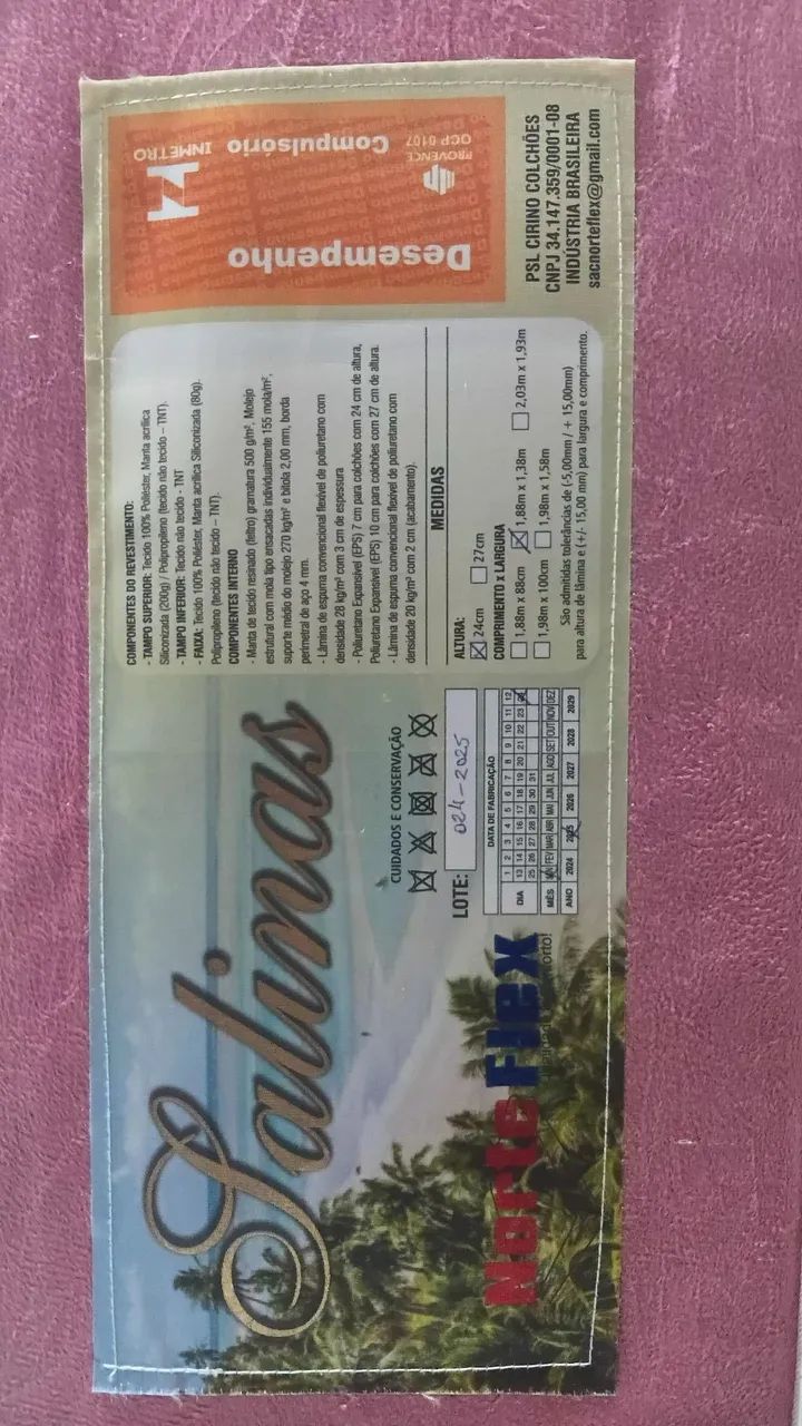 Colchão Casal Salinas NorteFlex D28  - Foto 4