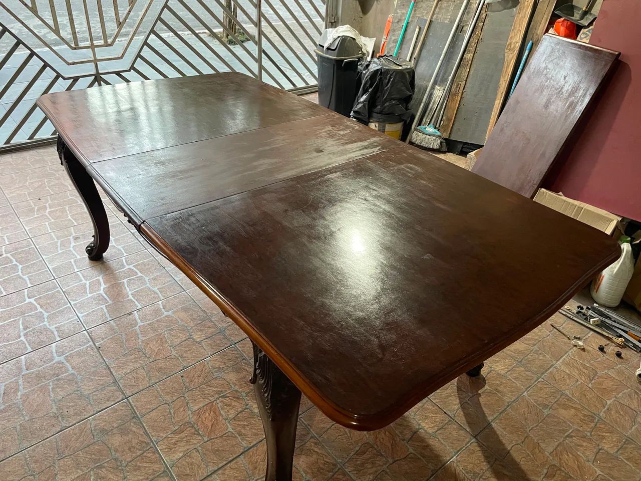 MESA DE MADEIRA MACIÇA EXTENSÍVEL - Foto 4