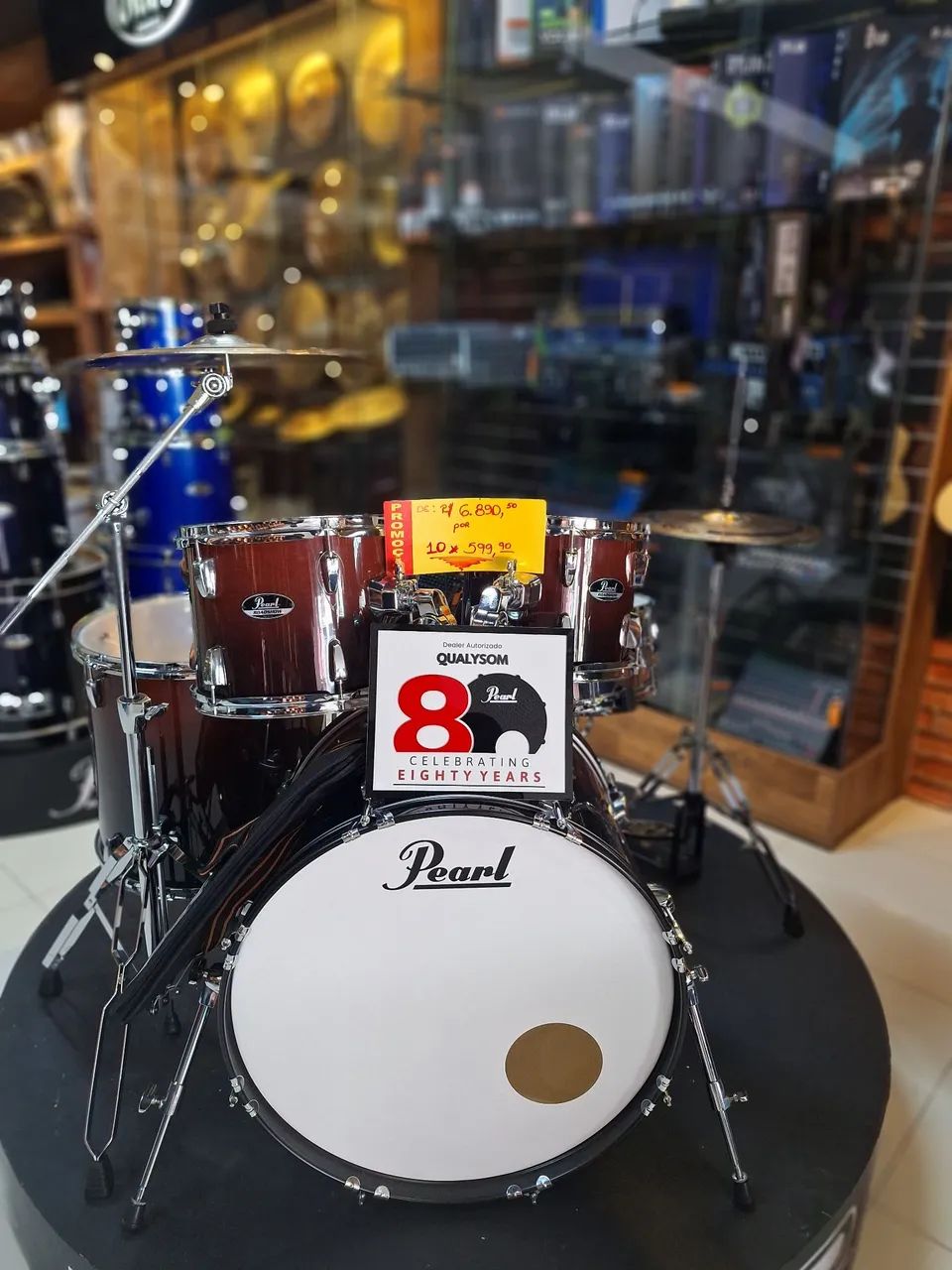 Baterias acústicas (Pearl e Mapex)