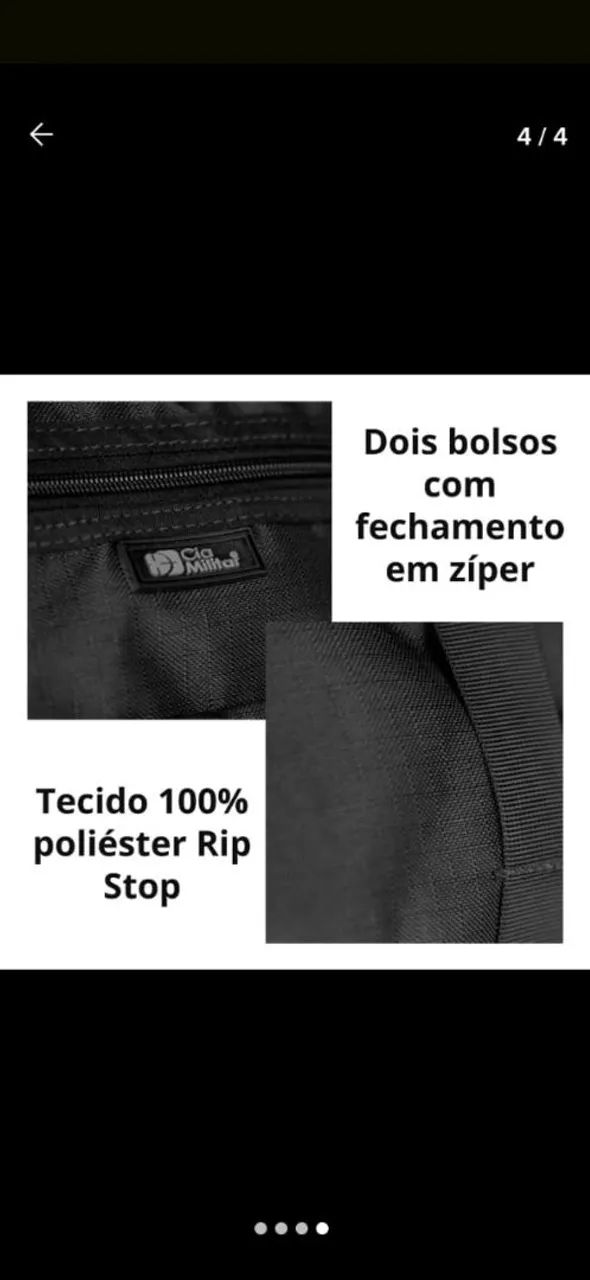 Necessaire tática preta - Cia Militar - Foto 3