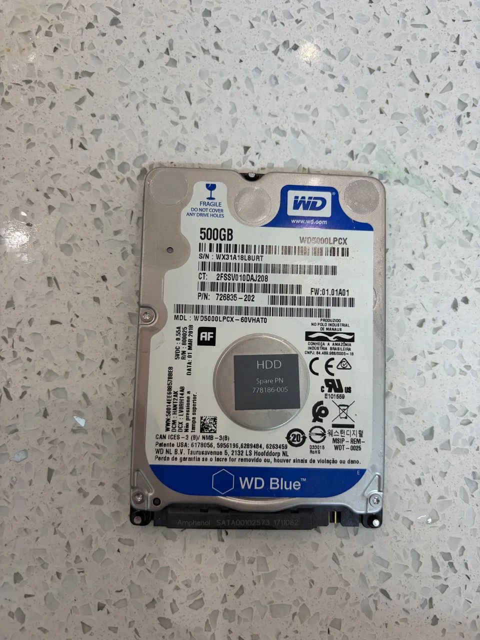 HD para notebook 500 gb