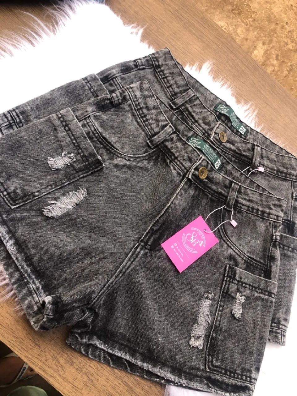 SHORT JEANS CARGO GRAFIT 