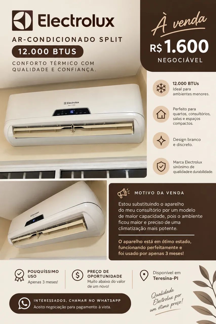 Ar condicionado Electrolux 