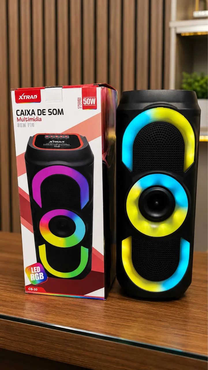 Caixa de som portátil 50W