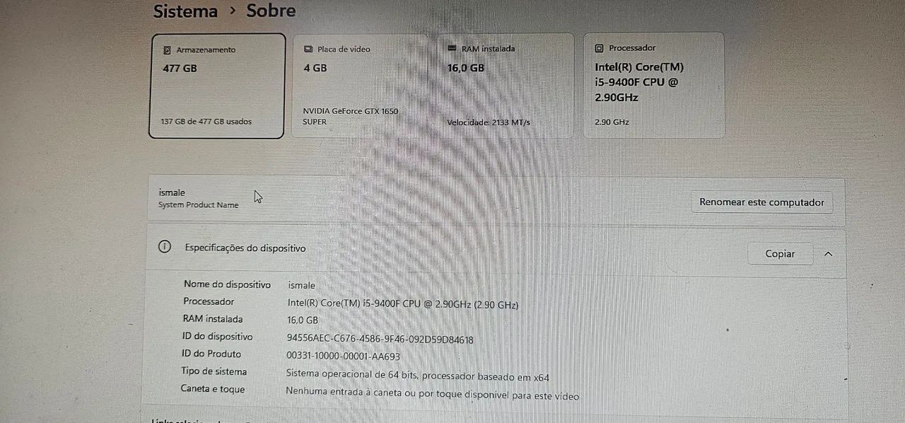 VENDO PC GAMER I5 9400F 9° GERAÇÃO  - Foto 5