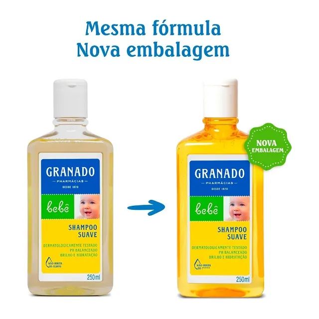 Shampoo Granado Bebê Tradicional 250 ml - CM0008 - Foto 3