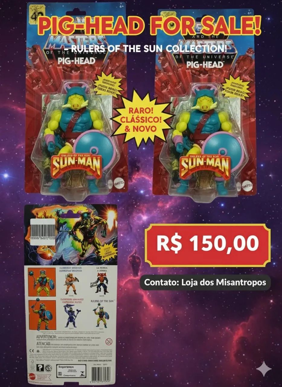 Action Figure 4 bonecos do He-Man