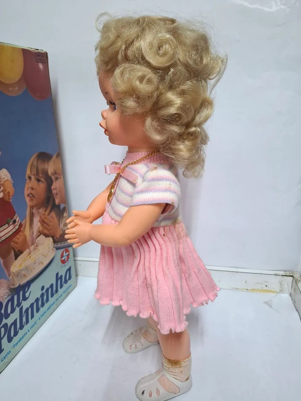 Boneca Bate Palminha na Caixa Anos 80 Completa  - Foto 4