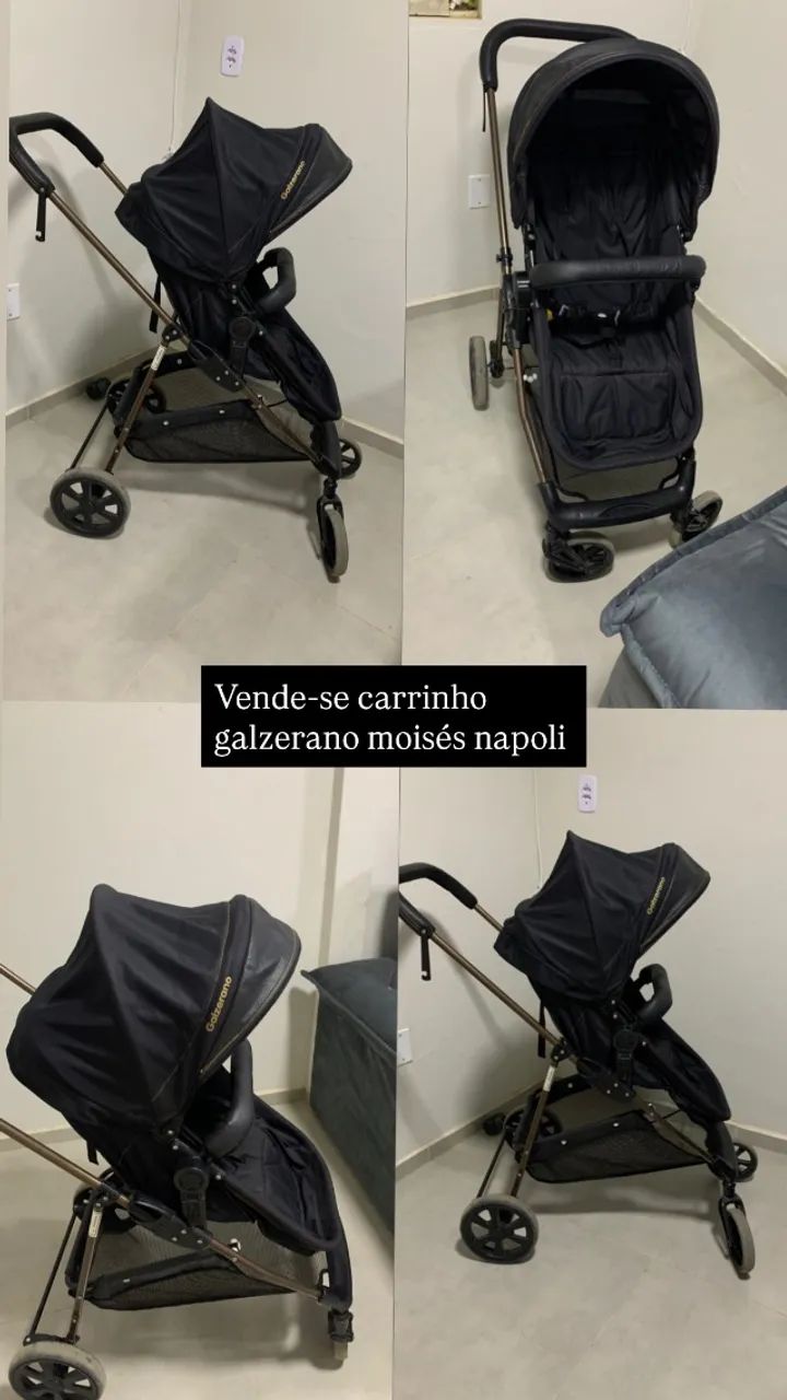 Carrinho moises galzerano vira berçinho 
