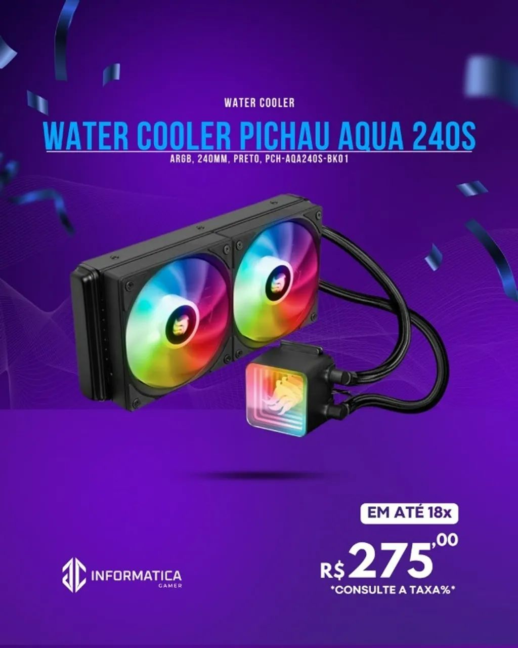 WATER COOLER PICHAU AQUA 240S