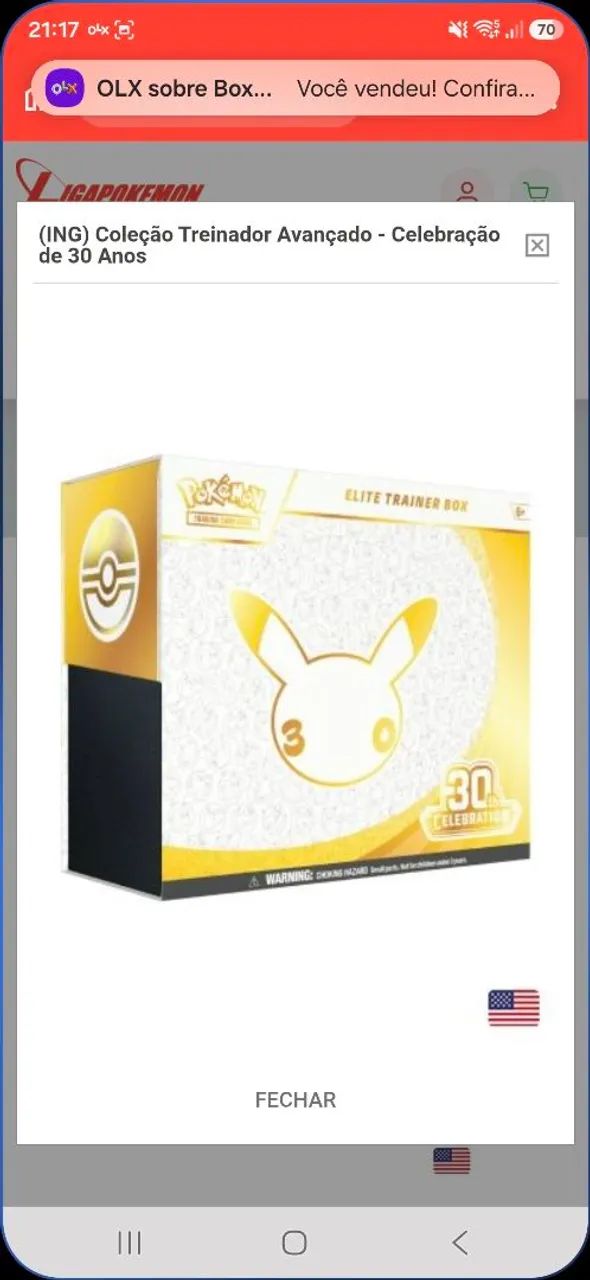 ETB 30 Anos Pokemon em Inglês 