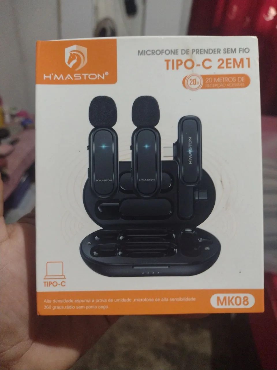 Microfone de  lapela