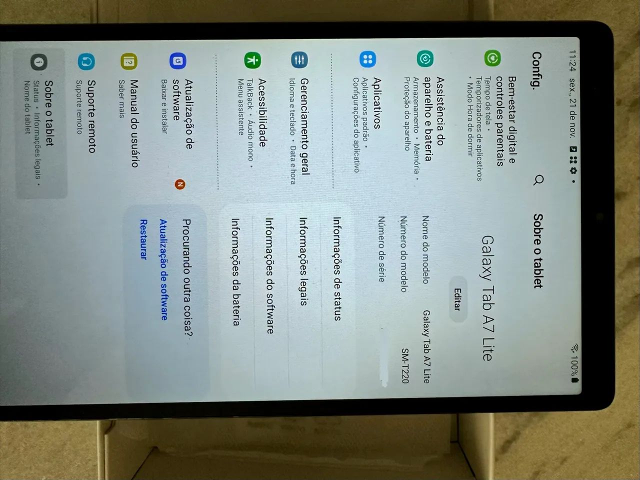 Tablet Samsung Galaxy Tab A7 Lite 8.7  32gb 3gb Ram Grafite - Foto 2