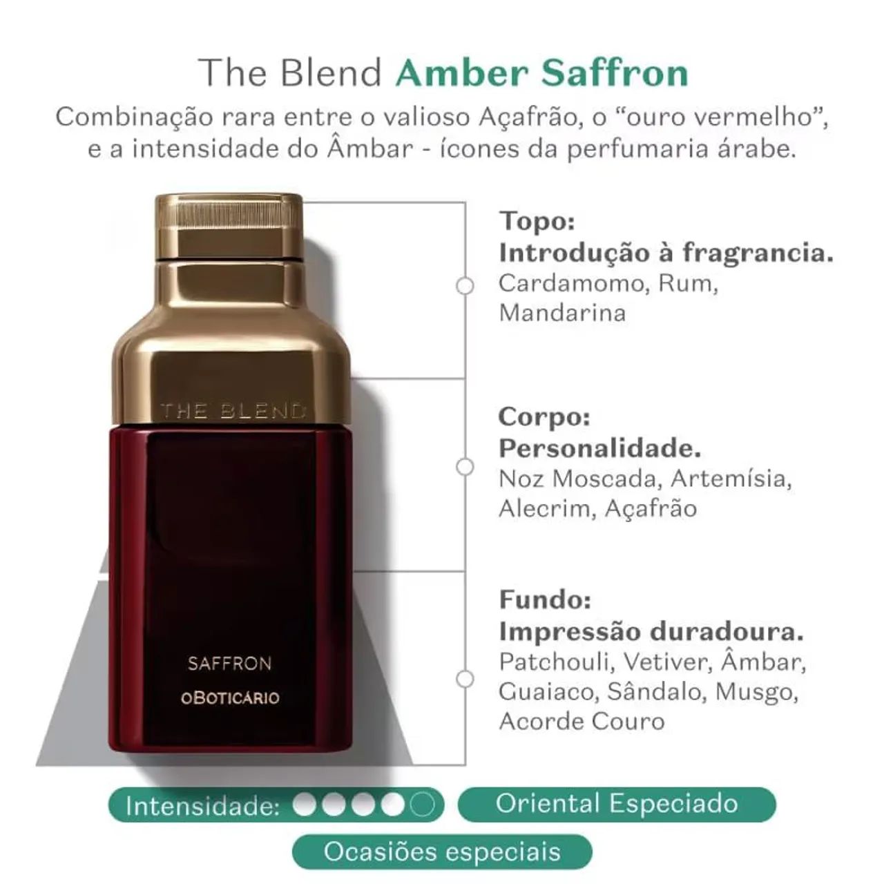 Perfume The Blend Amber Saffron EAU  - Foto 2
