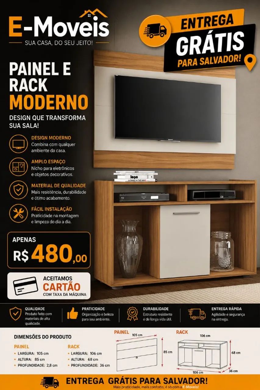 Painel e rack 