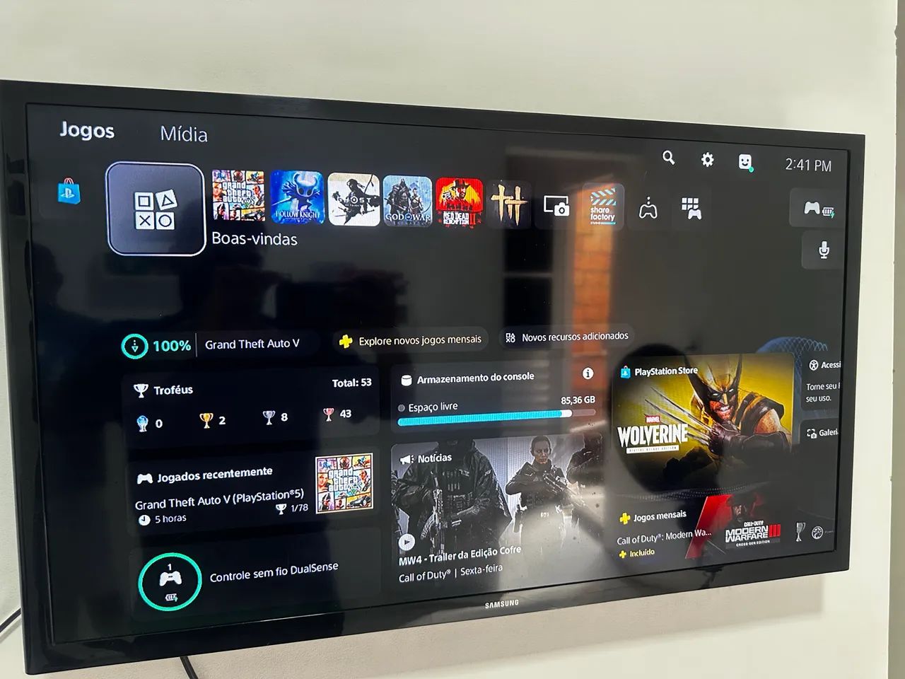 TV Samsung de 32 polegadas, não é smart