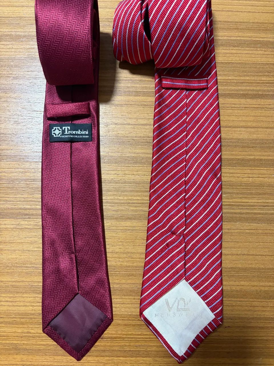Gravatas elegantes vermelha vinho Trombini e VR - Foto 2