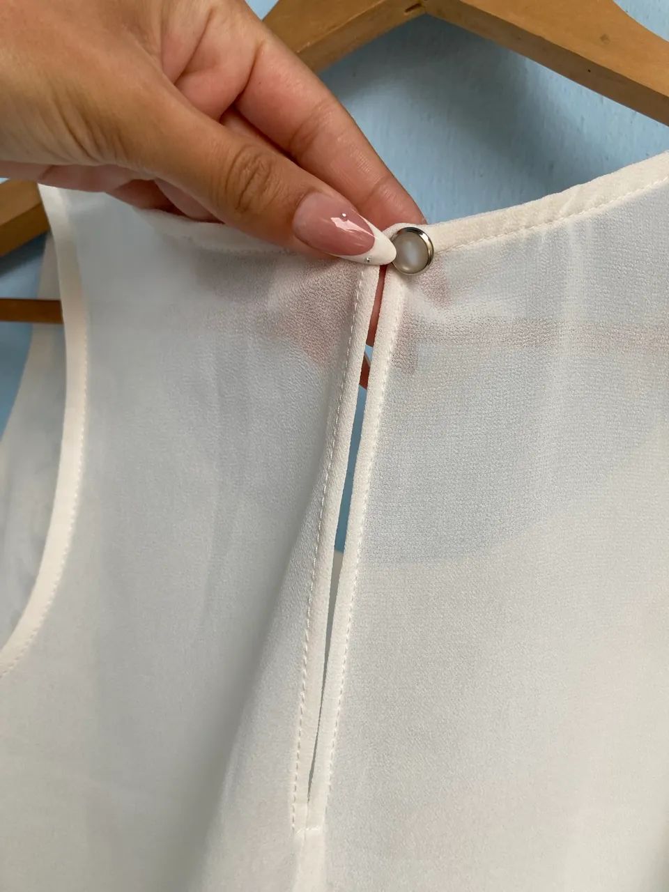 Cropped Branco Feminino com Renda, Tam P - Foto 3