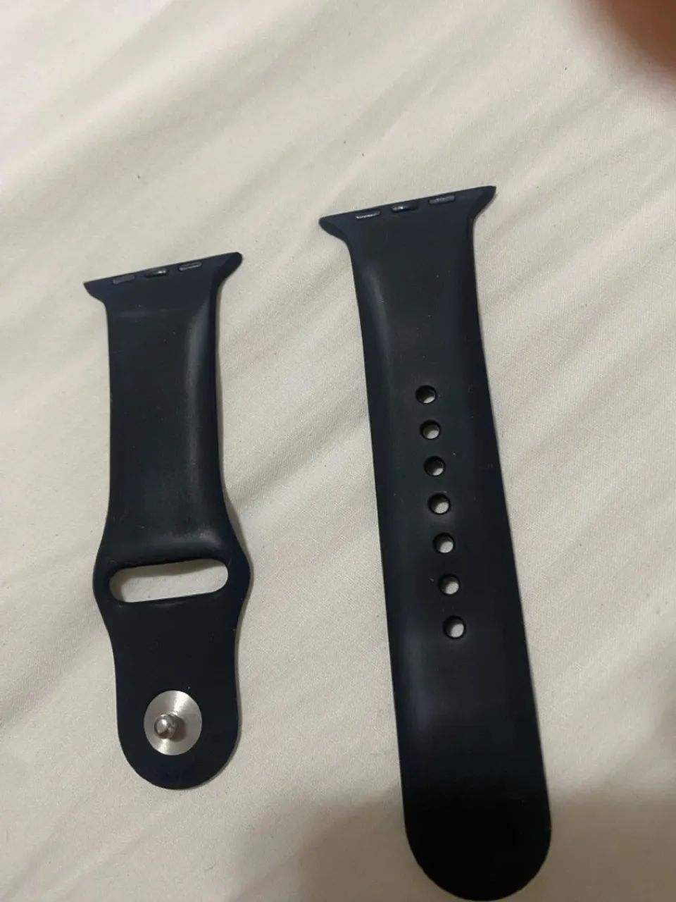 Pulseira borracha  Para Apple Watch preta 42 original  - Foto 2